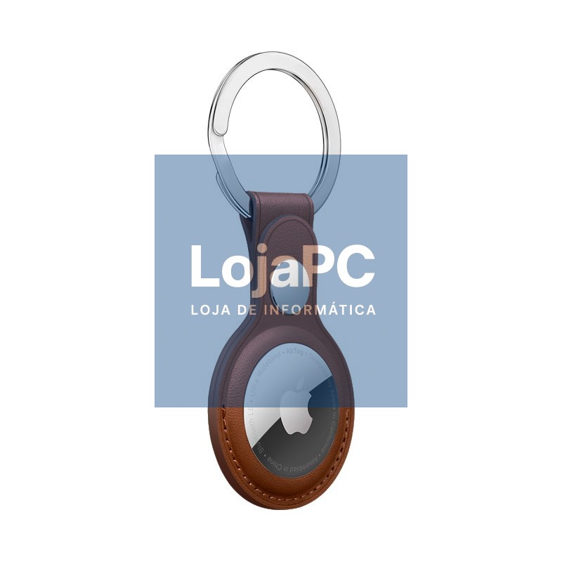 Protective Keychain COOL Compatible with AirTag Leatherette Brown — imagem 3