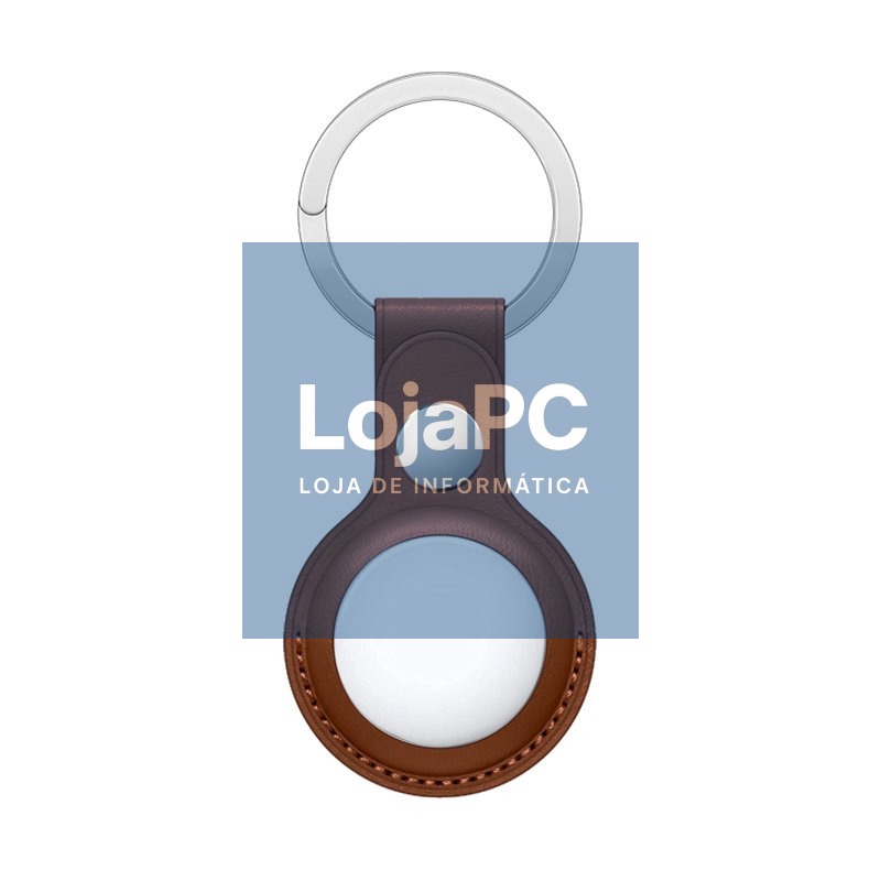 Protective Keychain COOL Compatible with AirTag Leatherette Brown