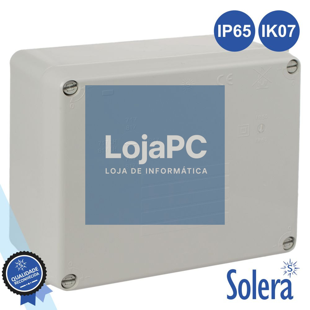 CAIXA DE PASSAGEM ESTANQUE 160x135x70MM IP65 IK07 SOLERA