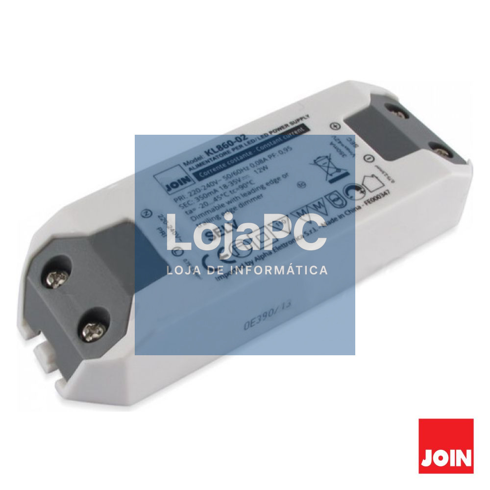 FONTE DE ALIMENTAÇÃO 350MA 12W 18-35V DIMÁVEL JOIN