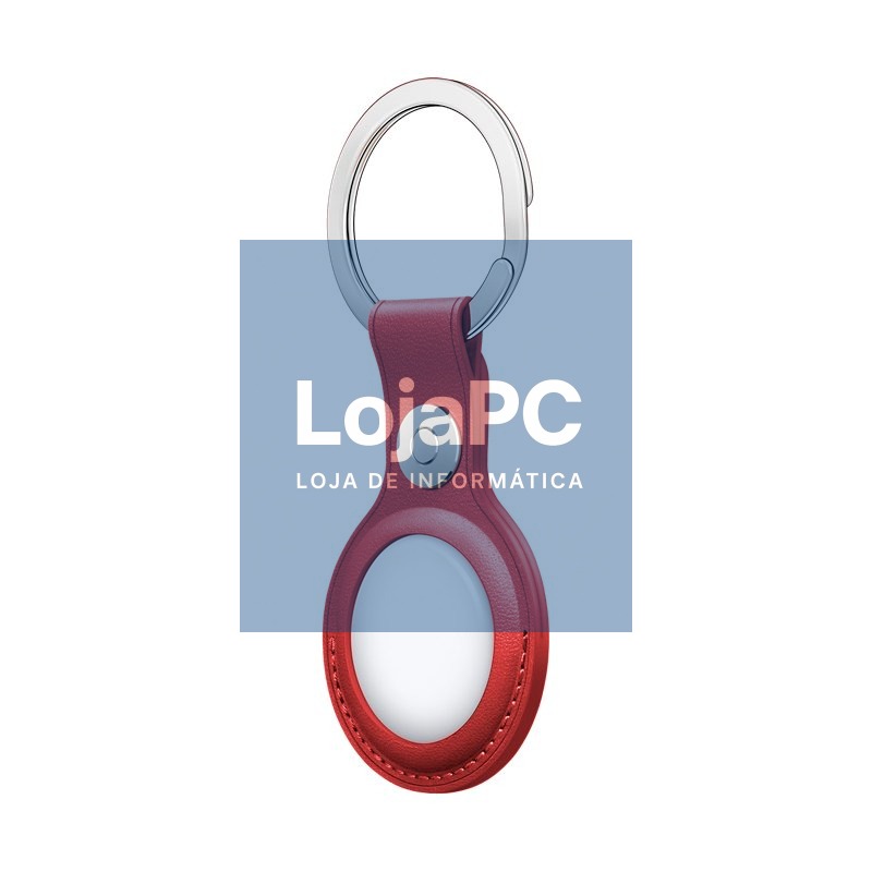 Protective Keychain COOL Compatible with AirTag Leatherette Red — imagem 2