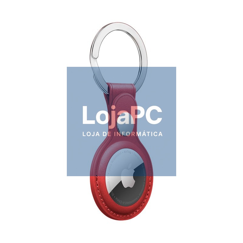 Protective Keychain COOL Compatible with AirTag Leatherette Red — imagem 4