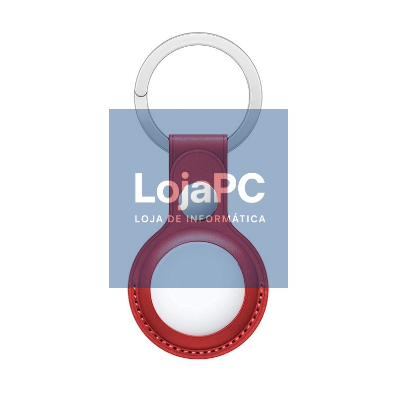 Protective Keychain COOL Compatible with AirTag Leatherette Red