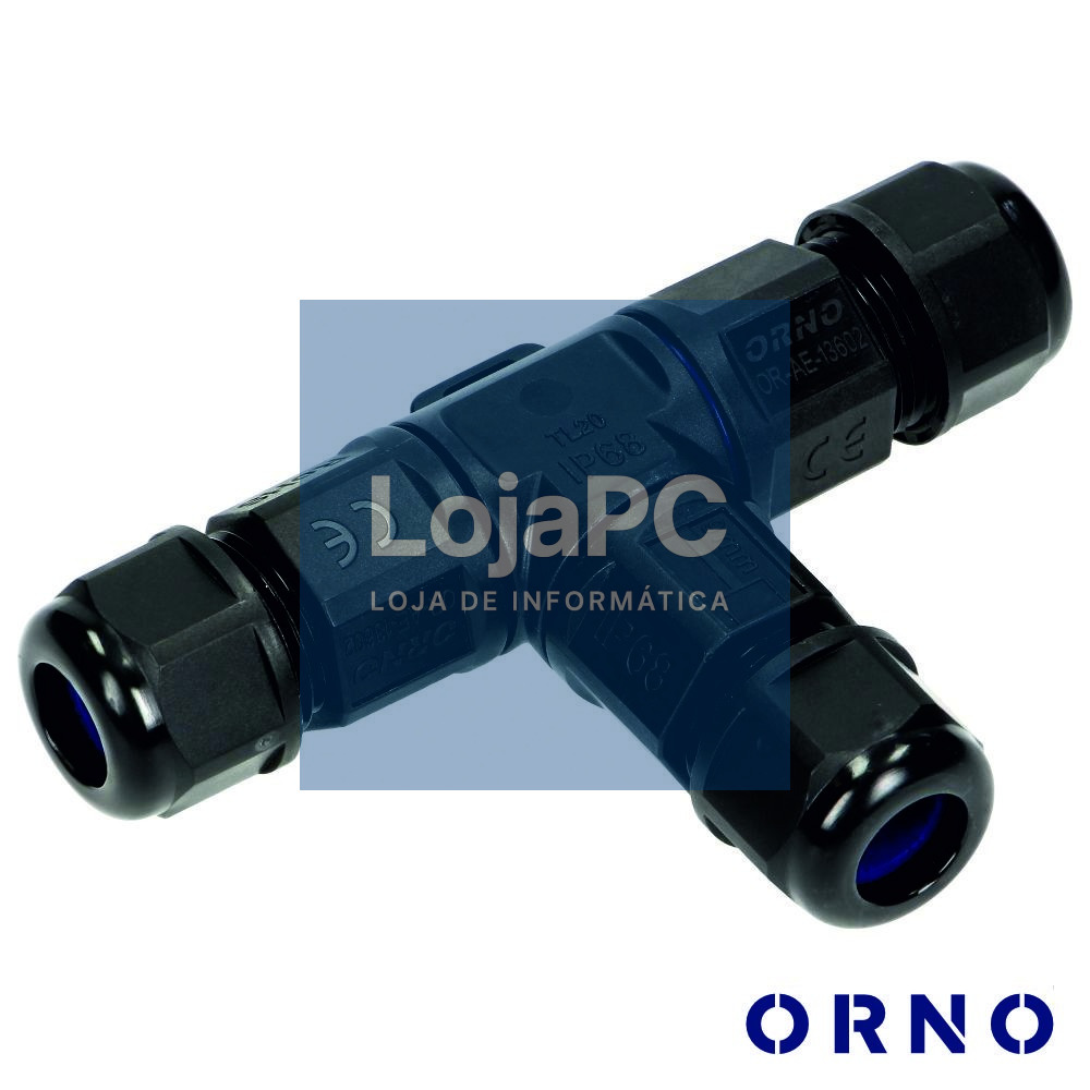 Ligador em T 3 Condutores 25A 450V IP68 ORNO
