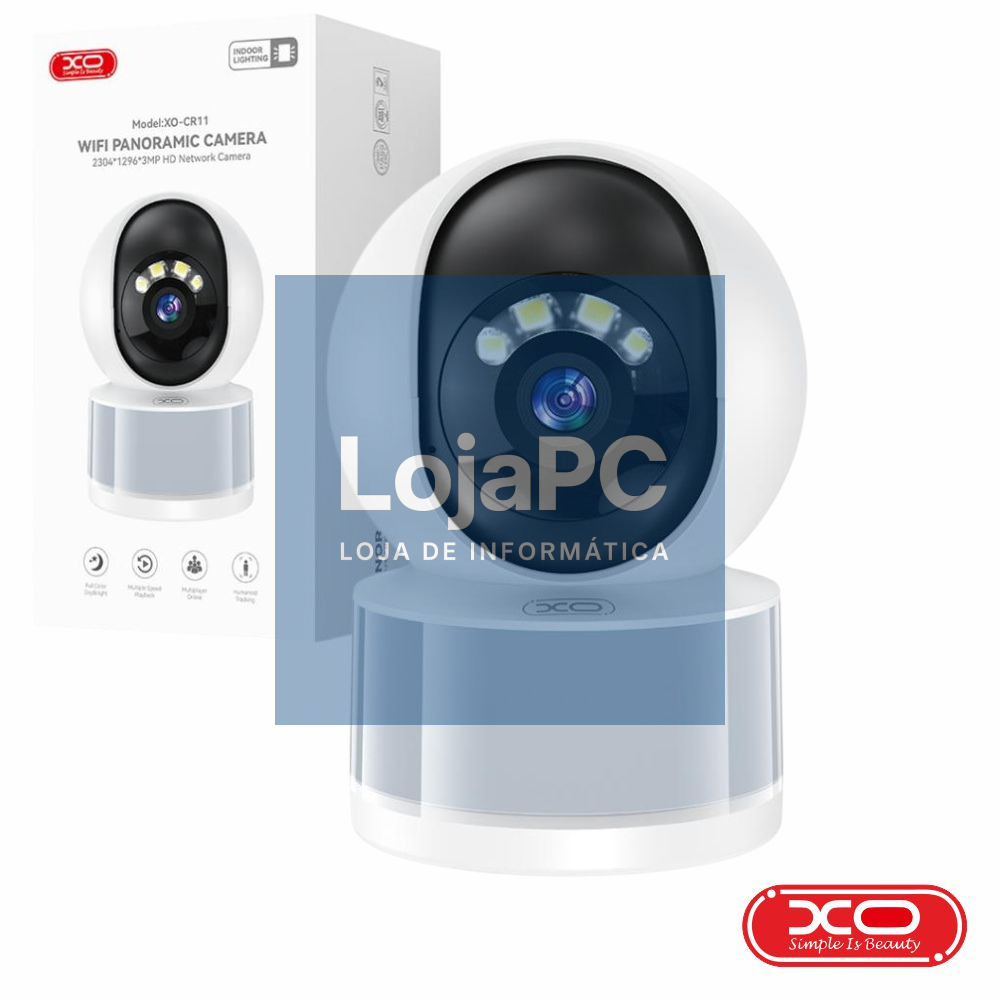 Câmara Vigilância IP 3MP 2304x1296px WiFi XO