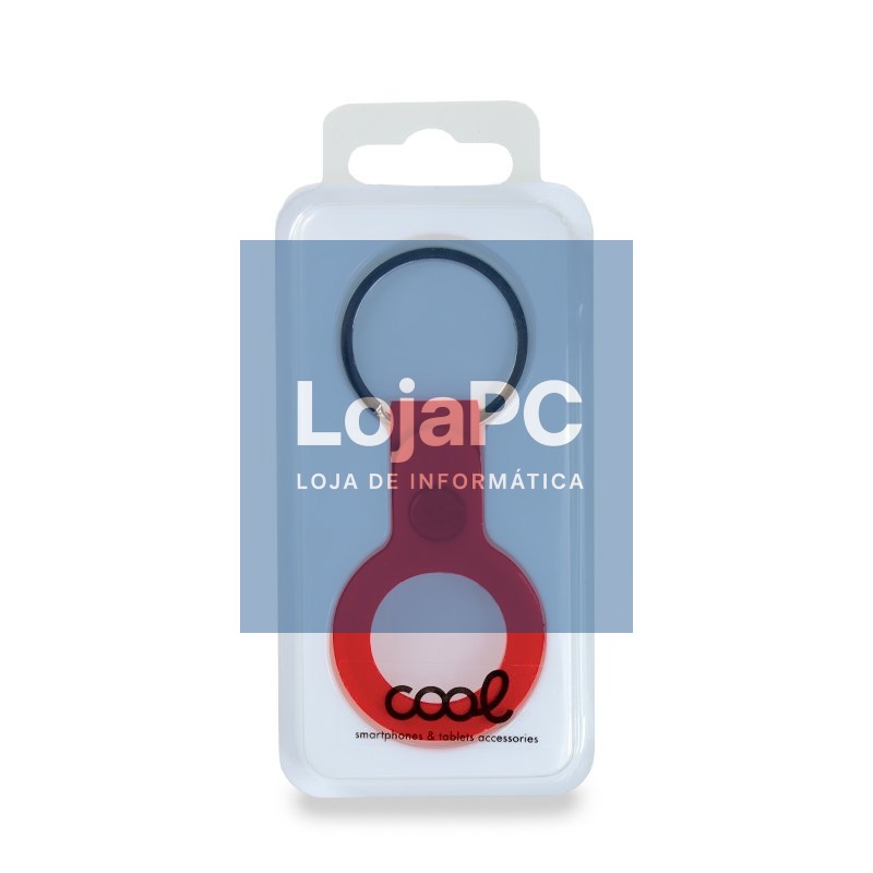 Protective Keychain COOL Compatible with AirTag Silicone Red — imagem 3