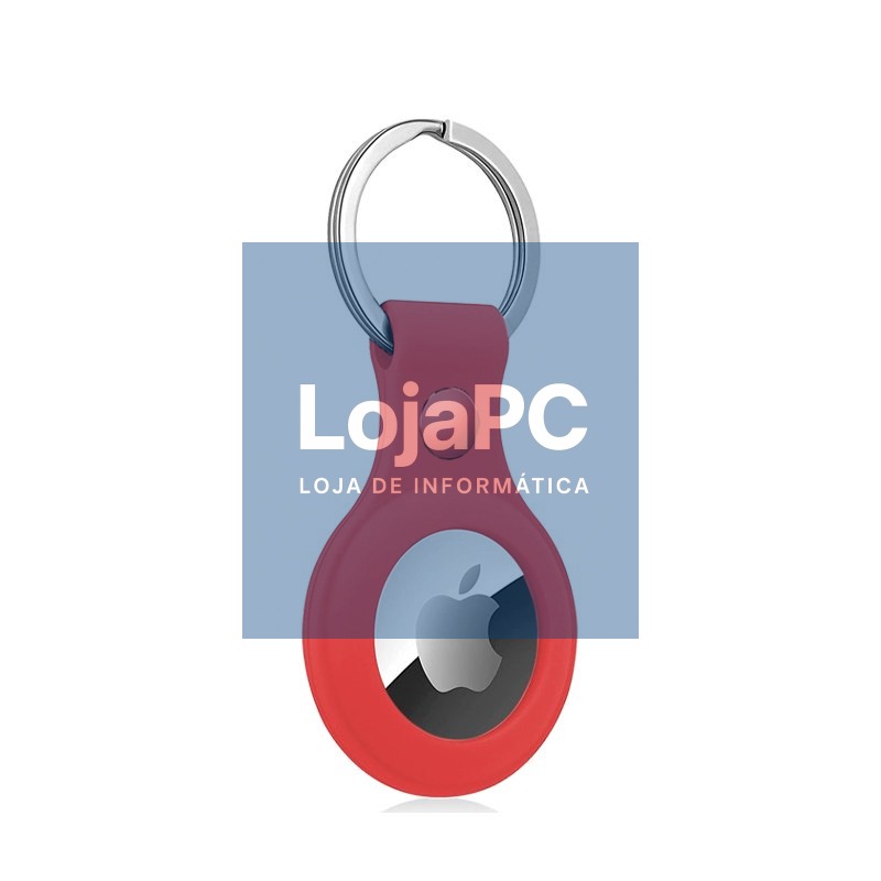 Protective Keychain COOL Compatible with AirTag Silicone Red — imagem 4