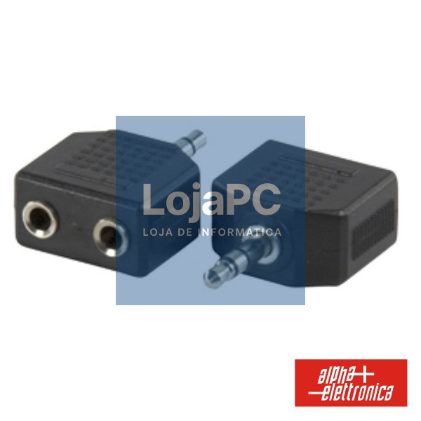 FICHA ADAPTADORA JACK 3.5MM MACHO ST / 2 JACK 3.5MM FÊMEA ST