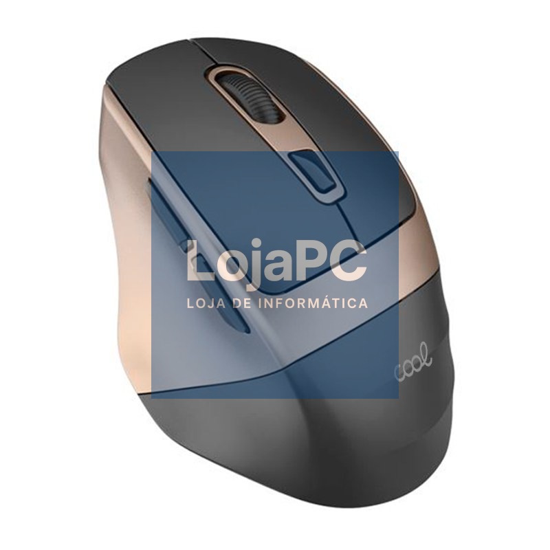 Silent Wireless Mouse COOL Ergonomic Black-Gold — imagem 4