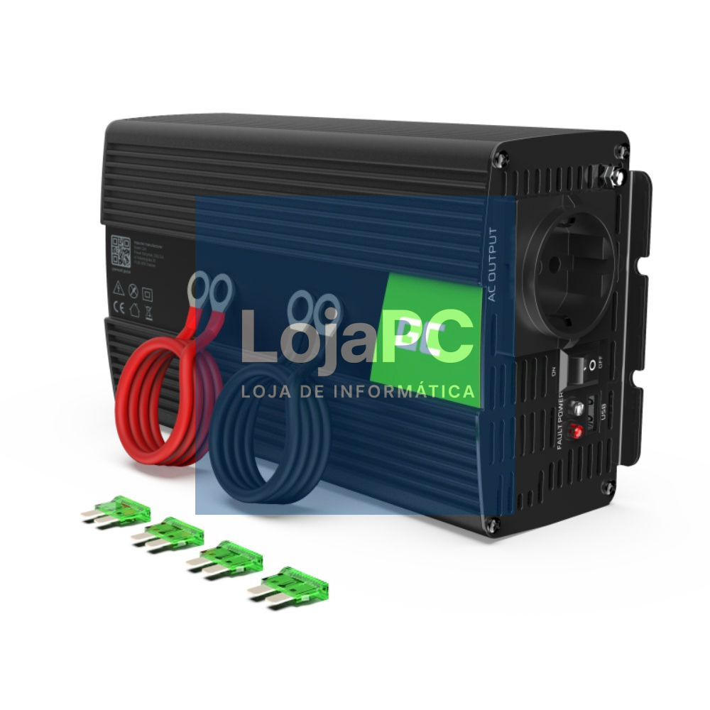 Conversor 12V-230V 1000W Onda Pura GREEN CELL