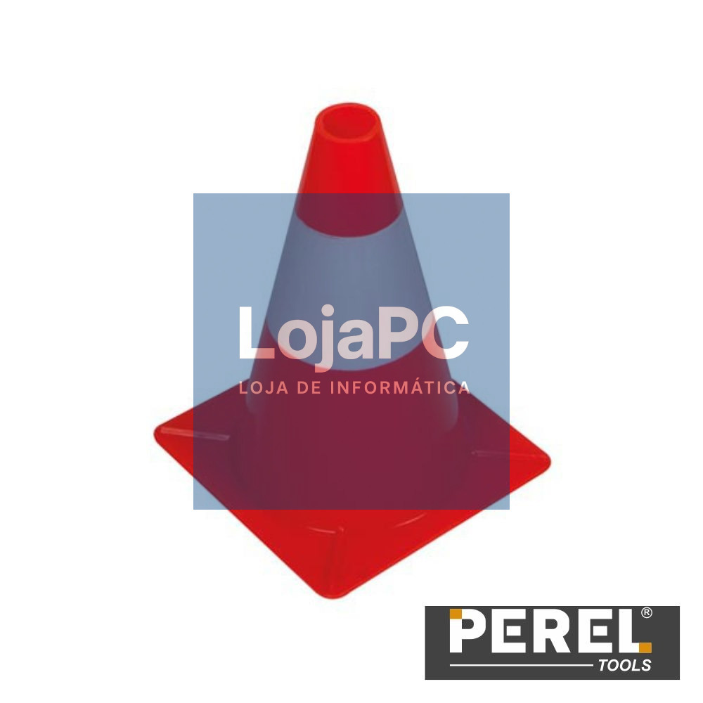 Cone De Sinalização Vermelho/Branco - 30 Cm - PEREL