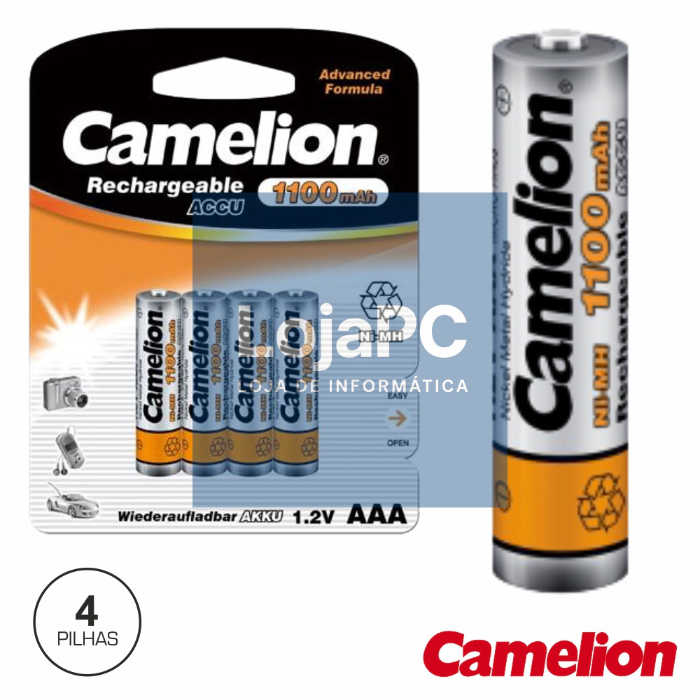 BATERIA NI-MH AAA1.2V 1100MA 4X BLISTER CAMELION
