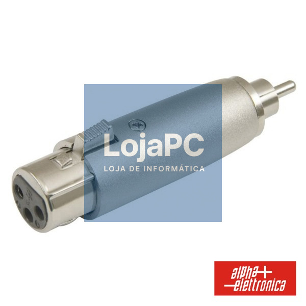 FICHA ADAPTADORA XLR 3P FÊMEA /  RCA MACHO