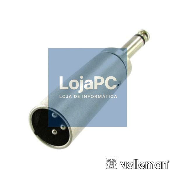 FICHA ADAPTADORA XLR 3P MACHO / JACK 6.35MM MACHO MN