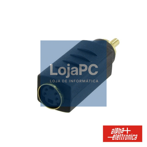 FICHA ADAPTADORA RCA MACHO / SVHS FÊMEA PVC