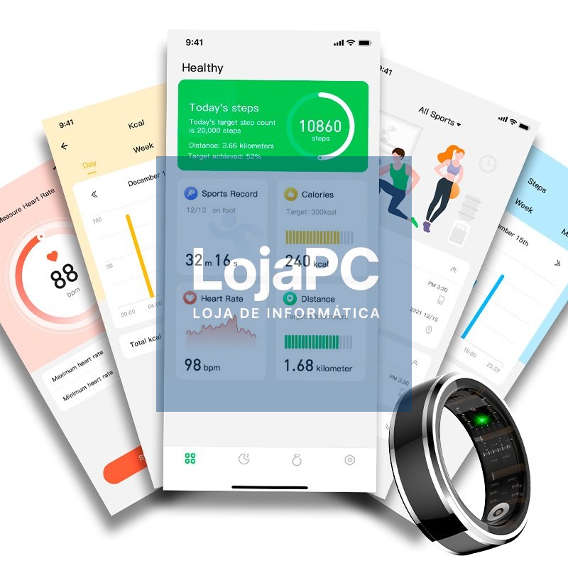 Smart Ring COOL Health + Base Powerbank (Health, Sports, Sleep) Size 20mm — imagem 2