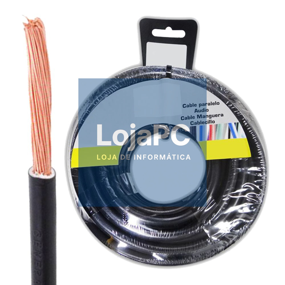 CABO ALIMENTAÇÃO ELÉTRICO 1X1.5MM² PRETO 5M