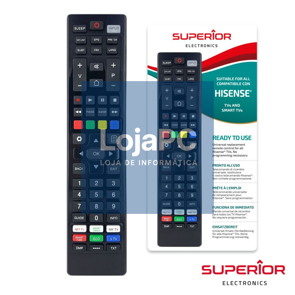 Comando TV Universal LCD/LED Hisense Smart TV