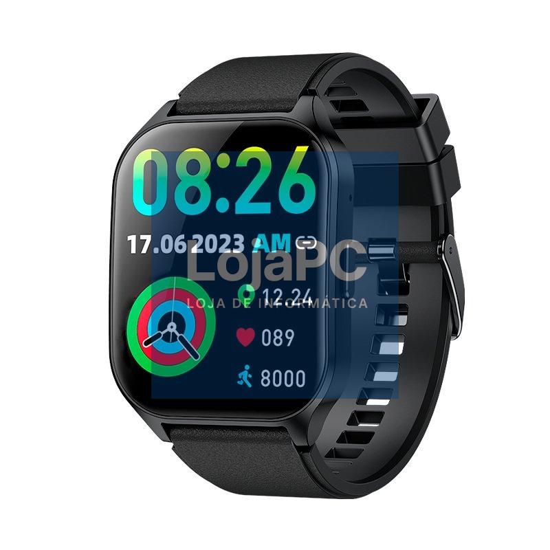 Smartwatch COOL Amoled Screen Curved Black (Calls, Health, Sport)
