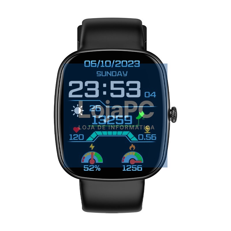 Smartwatch COOL Border Silicone Black (Amoled, Calls, Health, Sport) — imagem 2