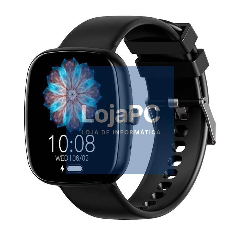 Smartwatch COOL Border Silicone Black (Amoled, Calls, Health, Sport)