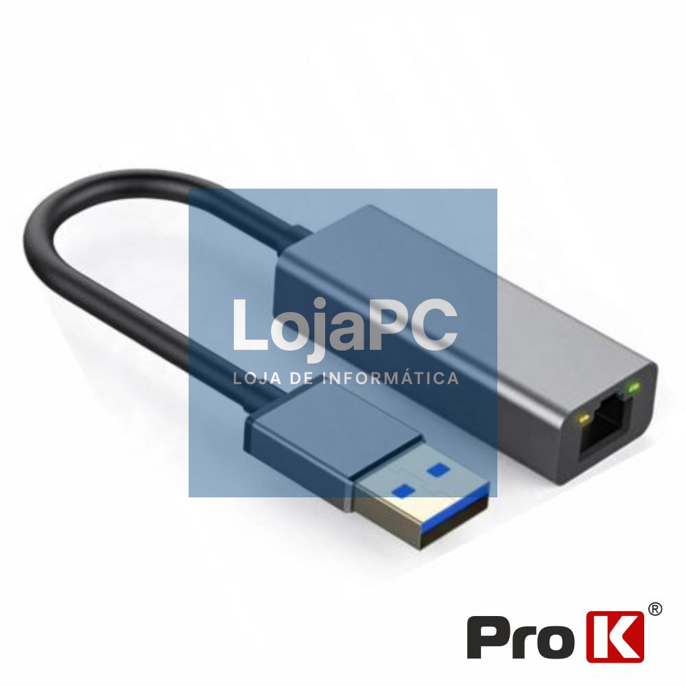 Cabo Adaptador USB 3.0 / RJ45 1GB/s PROK
