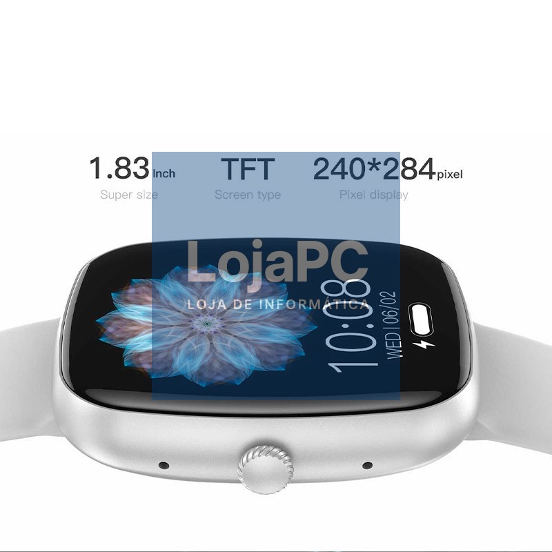 Smartwatch COOL Border Silicone Grey (Amoled, Calls, Health, Sport) — imagem 2