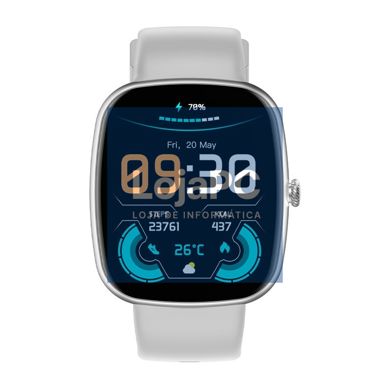 Smartwatch COOL Border Silicone Grey (Amoled, Calls, Health, Sport) — imagem 3