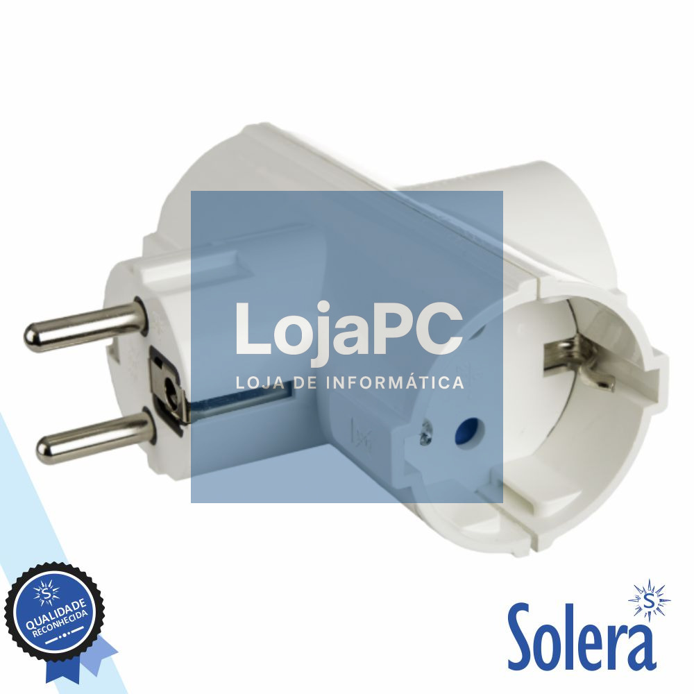 Ficha Elétrica Adaptadora 3x Schuko SOLERA