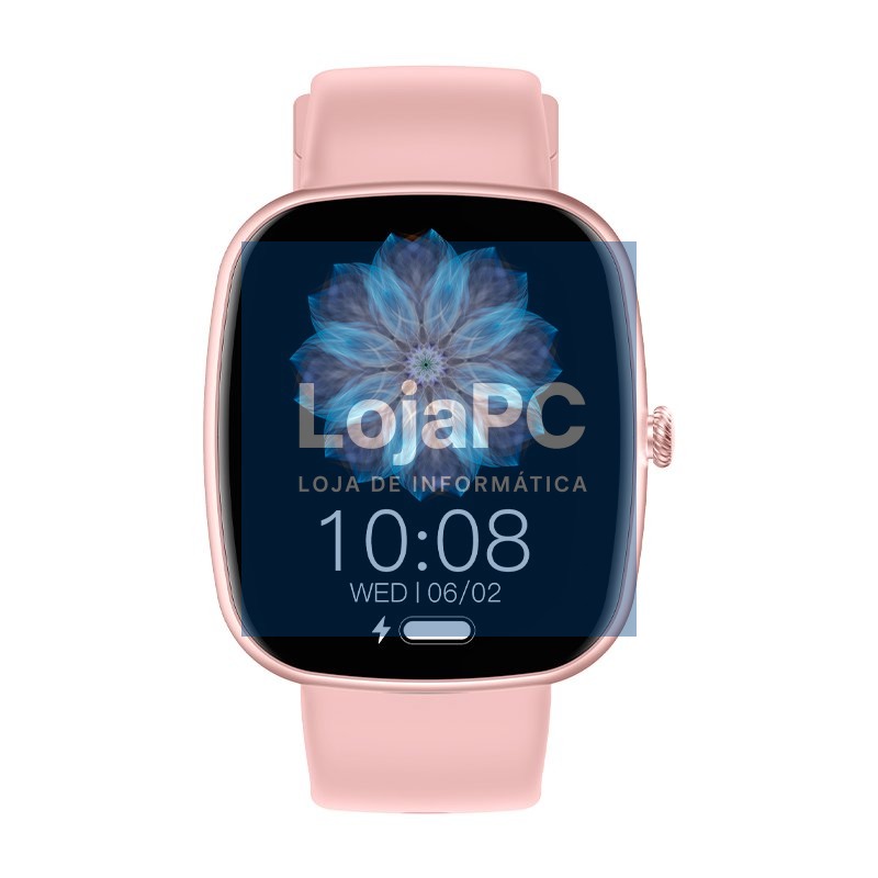 Smartwatch COOL Border Silicone Pink (Amoled, Calls, Health, Sport) — imagem 2