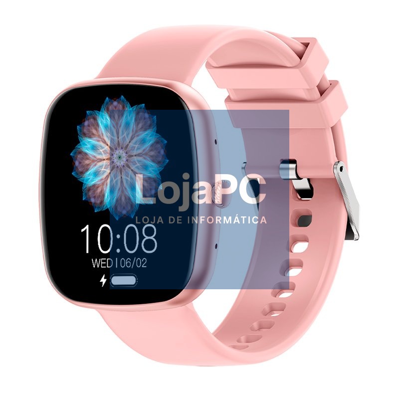 Smartwatch COOL Border Silicone Pink (Amoled, Calls, Health, Sport)