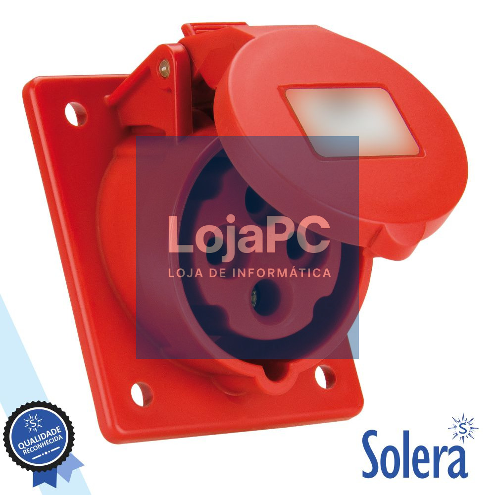 FICHA CEE FÊMEA PAINEL 3 POLOS (3P+T) TAMPA 16A IP44 SOLERA
