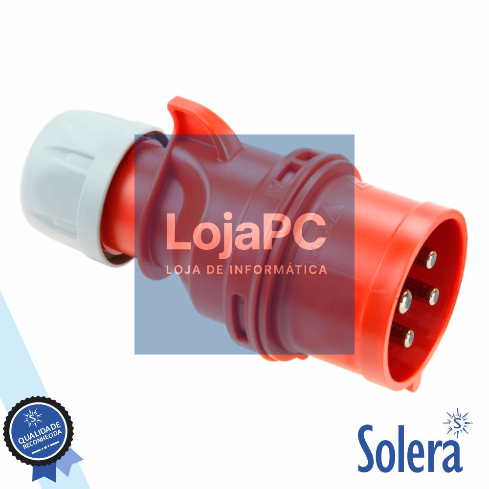 Ficha Industrial CEE Macho 16A 3P+T 400V IP44 SOLERA