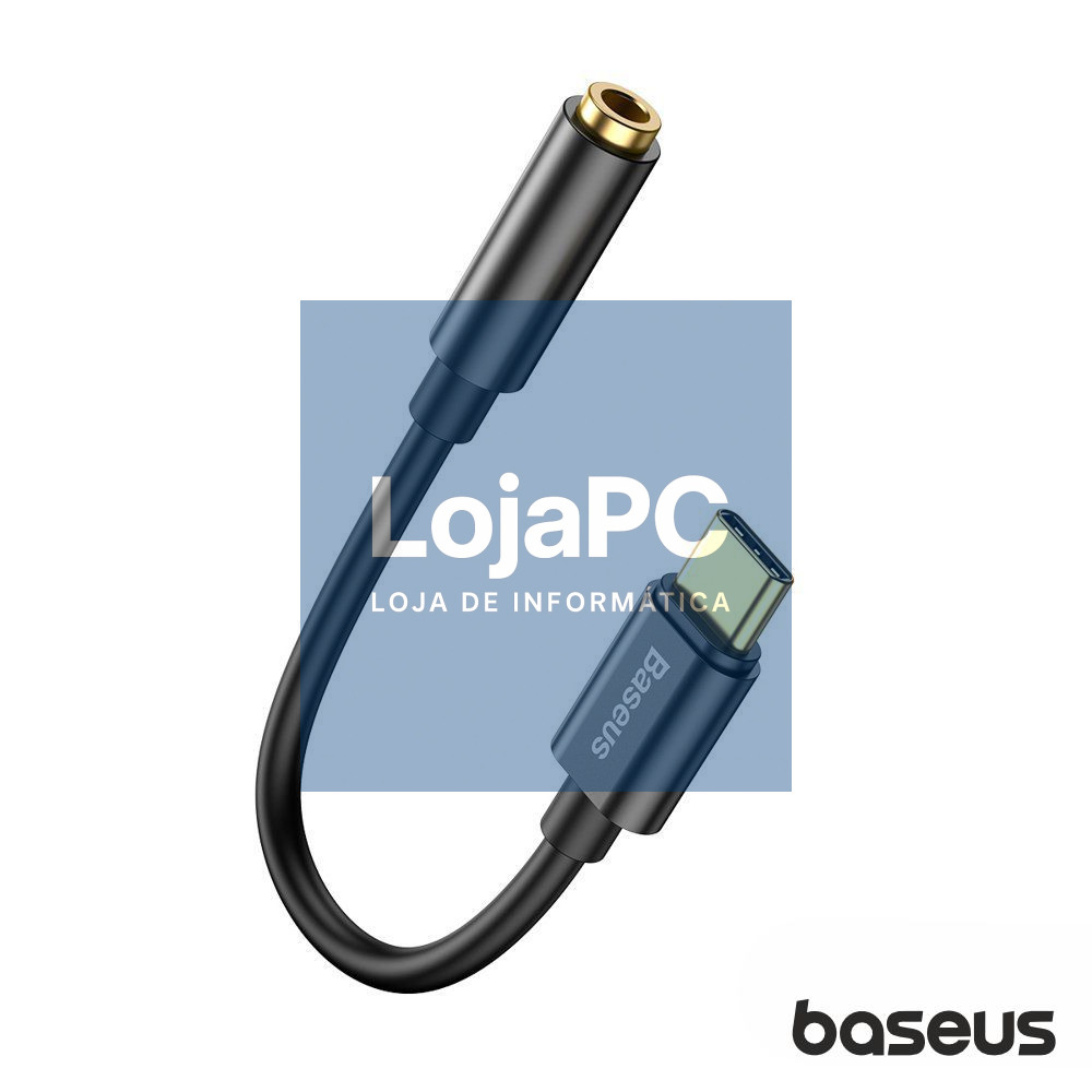 Adaptador USB-C Macho P/ Jack 3.5mm Fêmea BASEUS