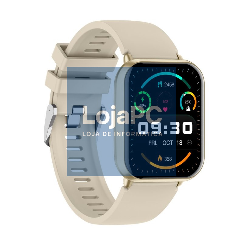 Smartwatch COOL Cascais Silicone Champagne (Amoled, Calls, Health, Sport) — imagem 2