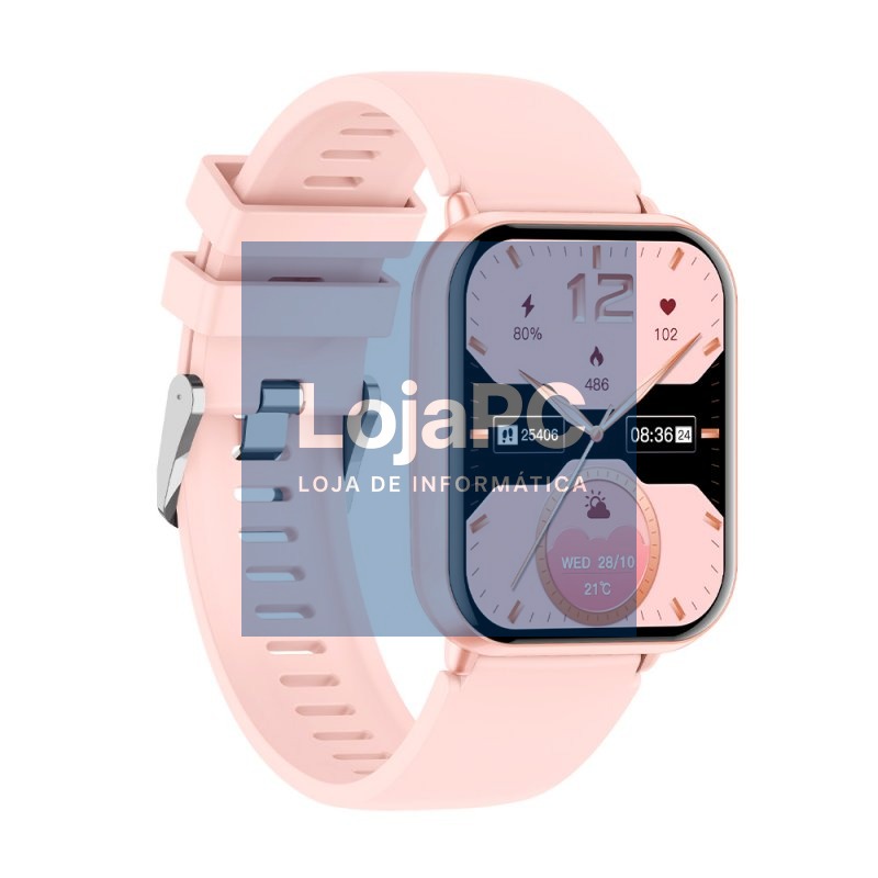 Smartwatch COOL Cascais Silicone Pink (Amoled, Calls, Health, Sport) — imagem 4