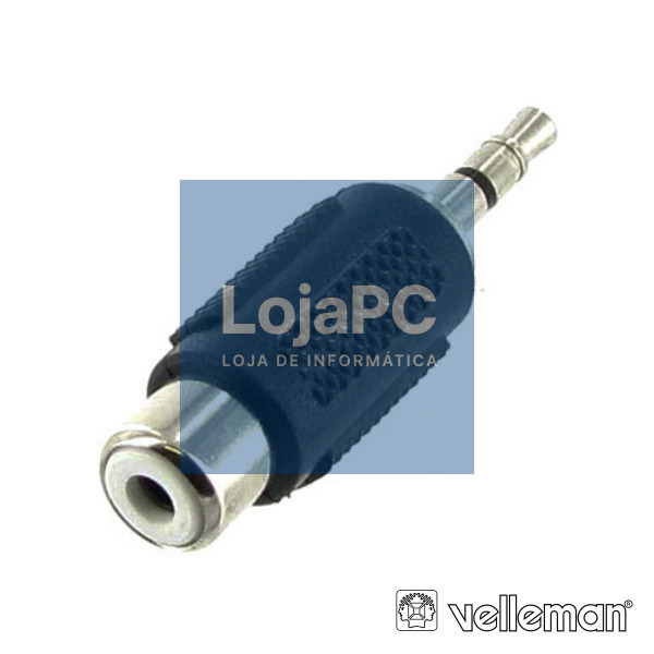 ADAPTADOR RCA FÊMEA P/ 3.5 JACK MACHO MN VELLEMAN