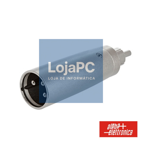 FICHA ADAPTADORA XLR 3P MACHO / RCA MACHO