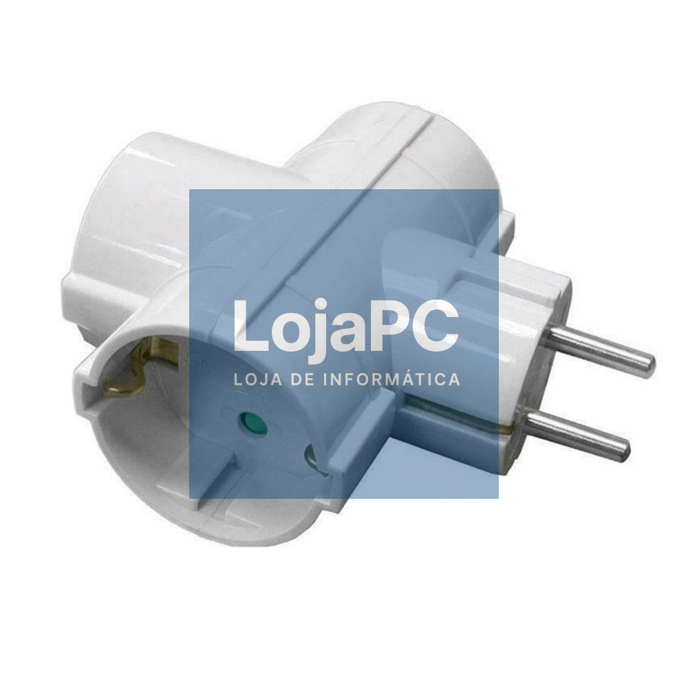 Ficha Elétrica Adaptadora 3x Schuko