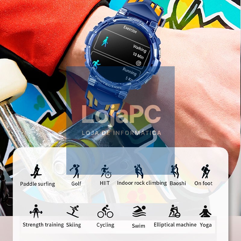 Smartwatch COOL Clever Silicone Blue (Calls, Health, Sport) — imagem 3
