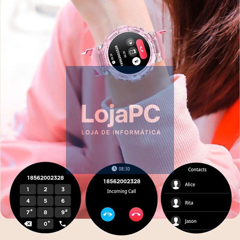 Smartwatch COOL Clever Silicone Pink (Calls, Health, Sport) — imagem 3
