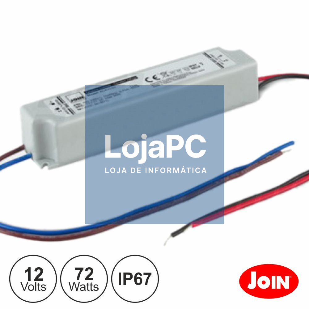 FONTE DE ALIMENTAÇÃO ESTANQUE 12V 6A 72W IP67 JOIN