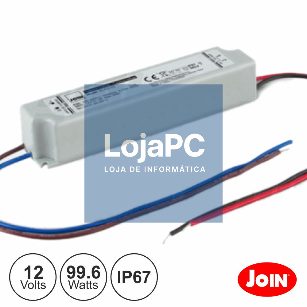 FONTE DE ALIMENTAÇÃO ESTANQUE 12V 8.3A 100W IP67 JOIN