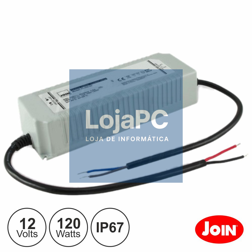 FONTE DE ALIMENTAÇÃO ESTANQUE 12V 10A 120W IP67 JOIN