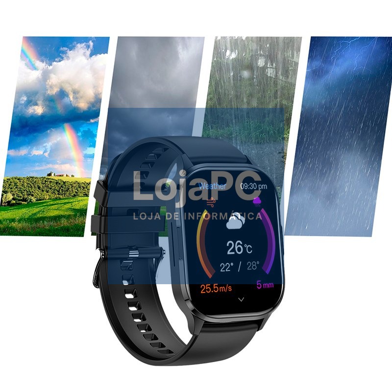 Smartwatch COOL Delta Silicone Black (Amoled, Calls, Health, Sport) — imagem 3