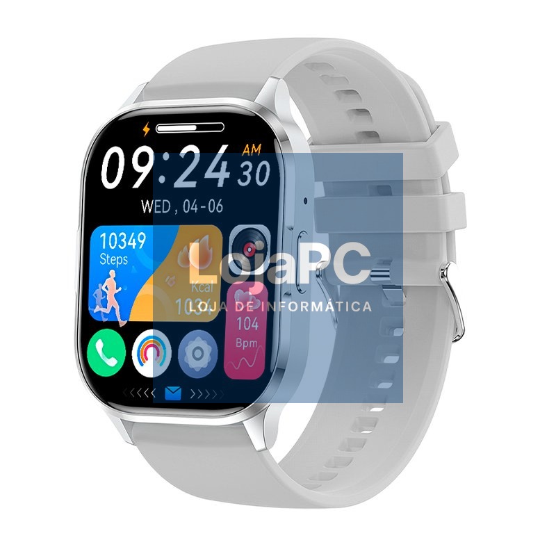 Smartwatch COOL Delta Silicone Grey (Amoled, Calls, Health, Sport)