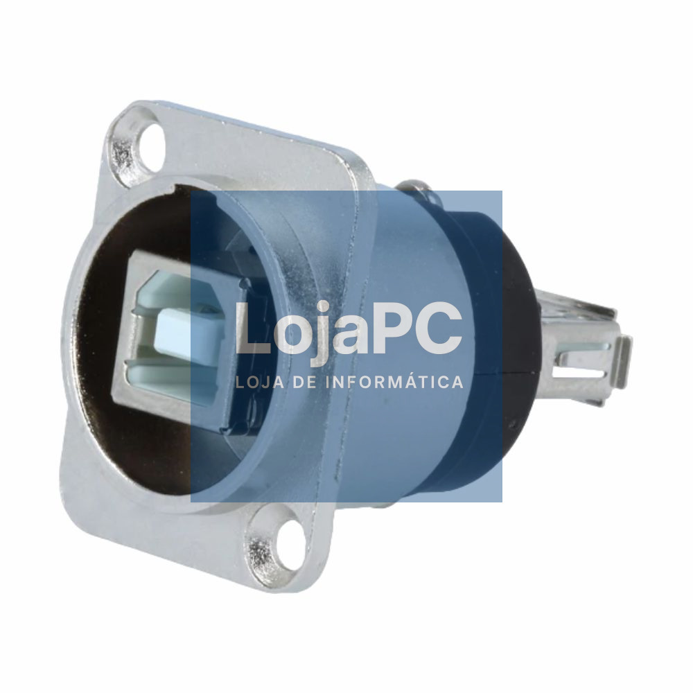 Ficha Adaptadora USB-A Fêmea p/ USB-B Fêmea Painel
