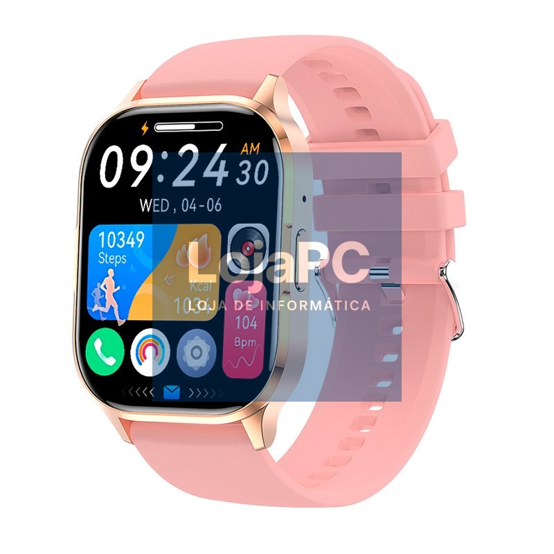 Smartwatch COOL Delta Silicone Rosa (Amoled, Calls, Health, Sport)