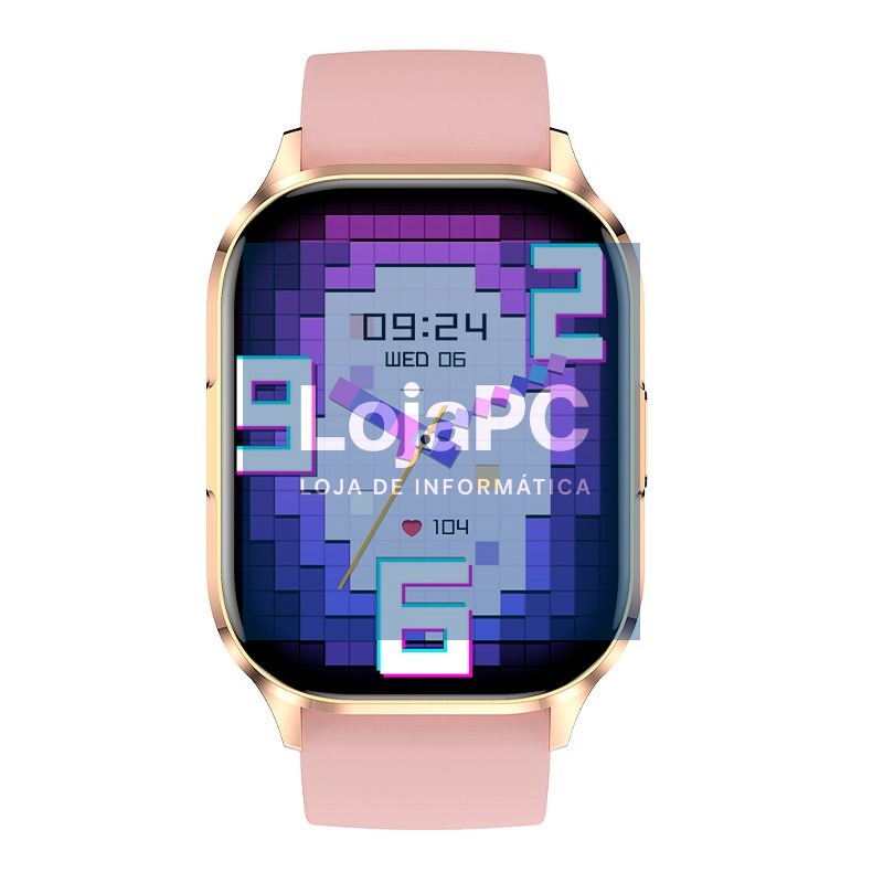 Smartwatch COOL Delta Silicone Rosa (Amoled, Calls, Health, Sport) — imagem 3