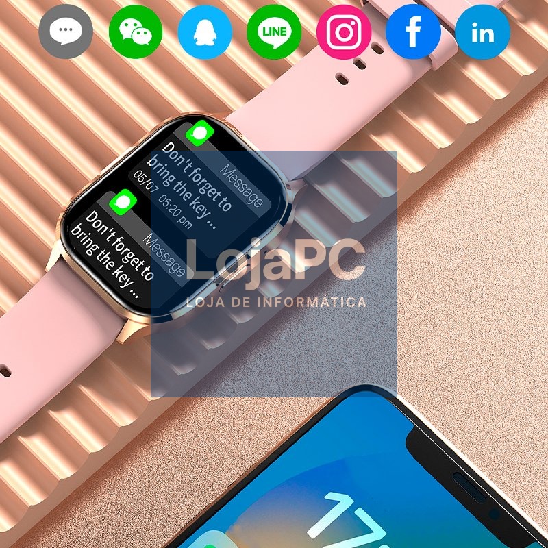 Smartwatch COOL Delta Silicone Rosa (Amoled, Calls, Health, Sport) — imagem 4